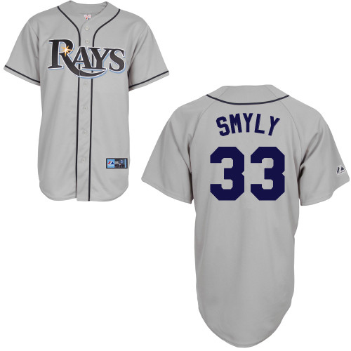 Drew Smyly #33 mlb Jersey-Tampa Bay Rays Women's Authentic Road Gray Cool Base Baseball Jersey